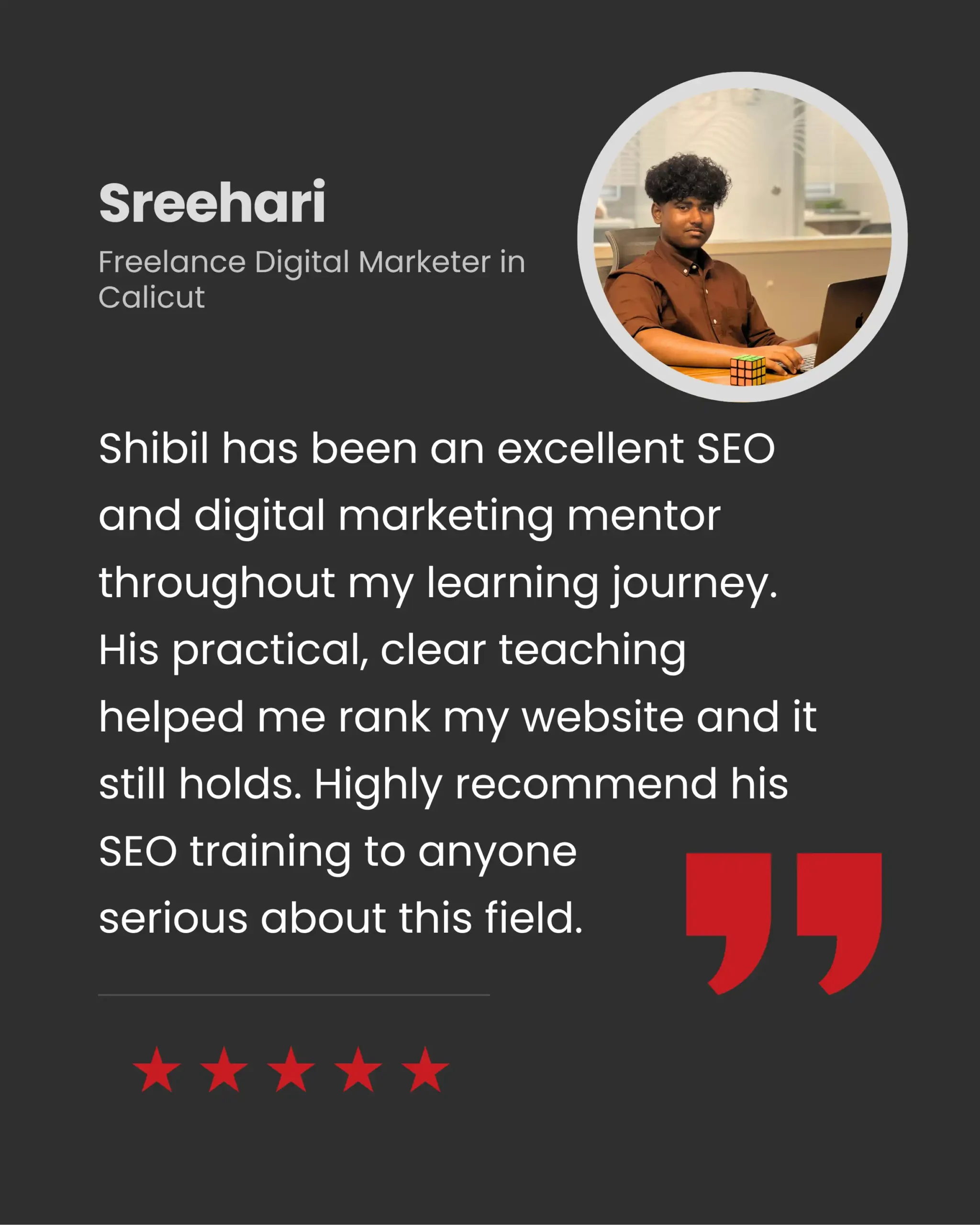 Reviews for the best Digital Marketing strategist in Malappuram